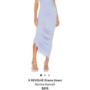 Norma kamali Diane dress in celisital blue